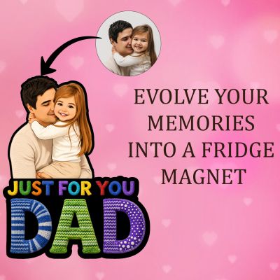 Personalized Photo Fridge Magnet for Dad  Daughter & Father Gift Gift for Papa & Grandpaa Photo Fridge Magnet for Refrigerator & Almirah Decor